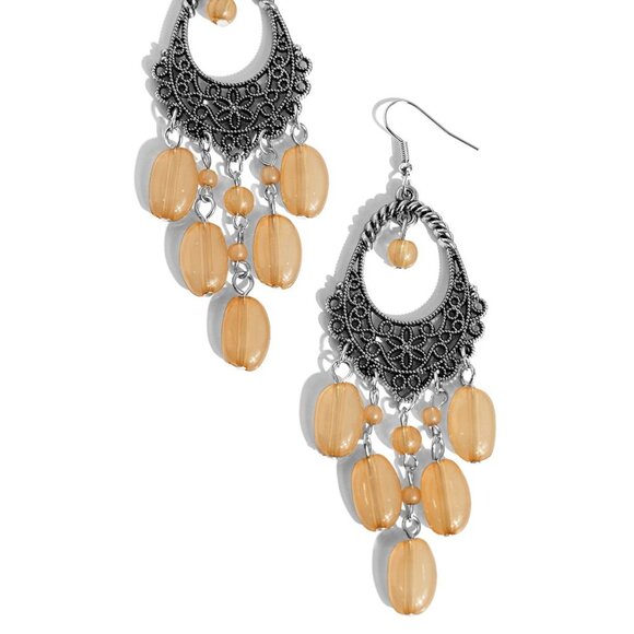 Botanical Escape - Brown Earrings - Picture 2 of 2